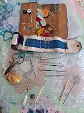 Vintage Sewing  Kit Plus Button Hole Scissors