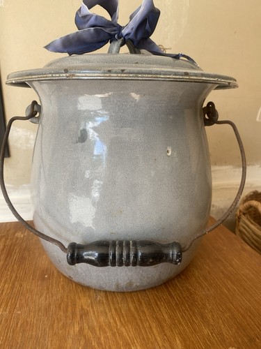 Vintage gray granite - gray, enamel