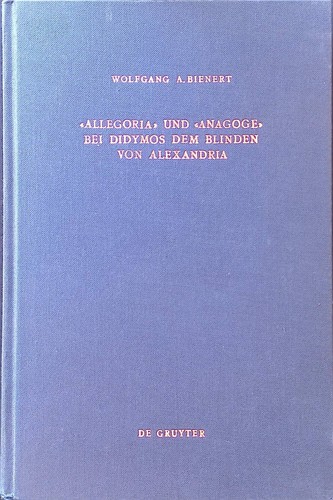 Allegoria und anagoge bei - und,