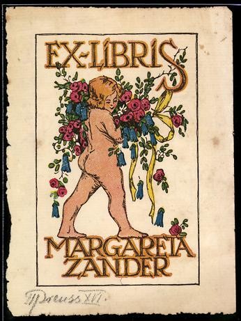 Exlibris margareta zander - margareta,