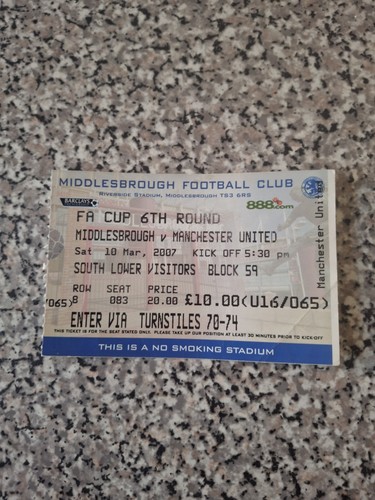 Match ticket cup 6th - match,