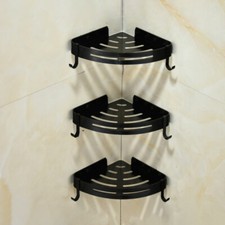Corner Shower Caddy Bathroom Storage Shelf Rack Basket Organiser Tidy Tray 3Pcs