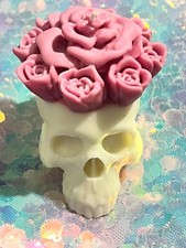 Handmade..💜 Skull Candle with Rose Crown various colours available