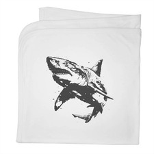 'Shark Pixel Art' Cotton Baby