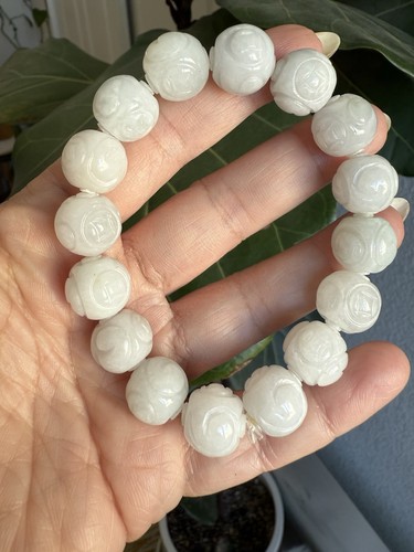 Coin carved jadeite beads - jadeite,
