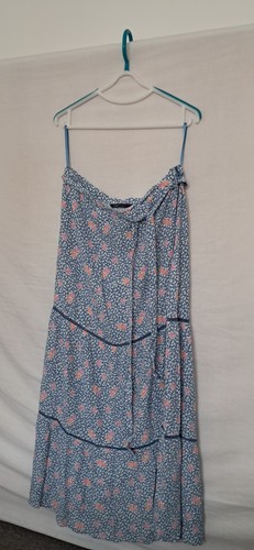 Blue floral viscose blend - m&s,