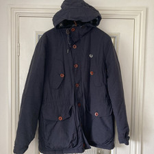 Fred Perry Parka Coat Navy