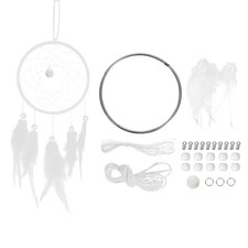 DIY Dream Catcher Kit, Making Dream Catcher Supplies Style 3, White