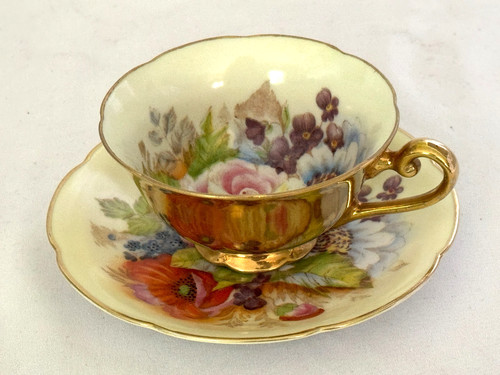 Vtg hand painted - painted, occupied