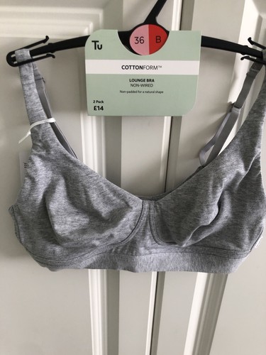 Comfort cotton bra grey 36b - grey,