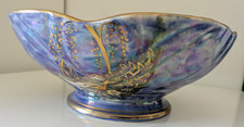 1930s Art deco Artur Wood blue lustre bowl
