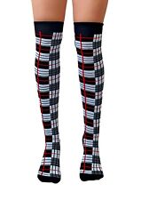 Girls Over The Knee Stripey Striped Socks Cosplay Fancy Dress Up Party UK 4-5.5