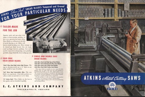 Vintage atkins metal cutting - atkins,