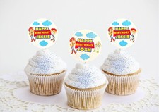 Personalised Toy Story Cupcake Toppers, Woody Buzz Lightyear Jessie Cake Toppers