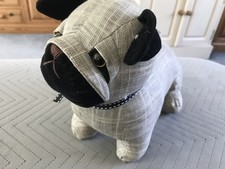 Dora Designs Doorstop Bogart The Pug Dog Heavy  Country Farmhouse Gift
