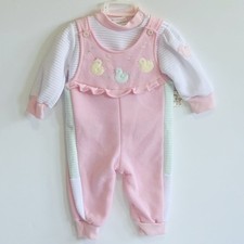 NEW Pink Baby Shirt & Overalls