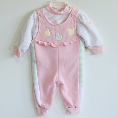 New pink baby shirt overalls - new,