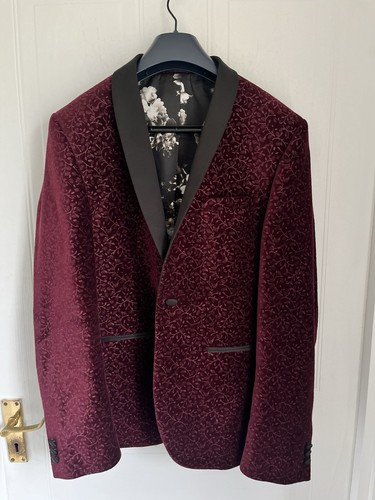 Next mens burgundy velvet - mens,