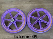 20" Bicycle Mag Wheels Set PURPLE BMX Bike with 20x1.75 Comp PURPLE tires
