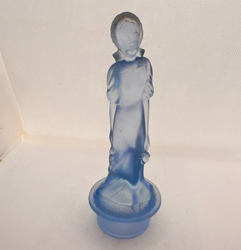 Art deco frosted blue glass - deco,