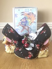 BNIB Irregular Choice Cherry Deer Character Heels - Black EU 41/ UK 7.5