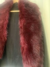 Dark Pink/Red Faux Fur Shawl Wrap Cape /Shrug