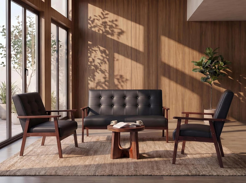 Retro leather furniture sets - retro,