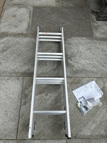 Aluminum loft ladder section - aluminum,