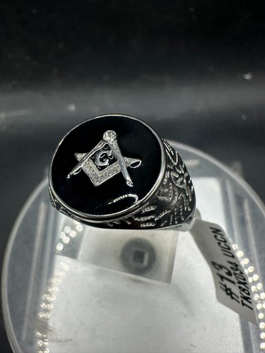Mens masonic ring - , black