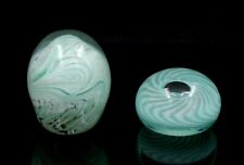A PAIR OF ART GLASS PAPERWEIGHTS ADRIAN SANKEY AND BERMUDA GLASS BLOWING STUDIO