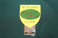 Midland Rover Owners Classic Club Car Badge 1970's Yellow and Light Green