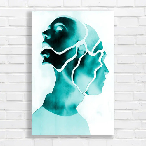 Abstract face striking - face,