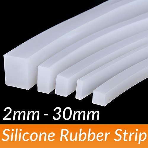 White silicone rubber flat - white,