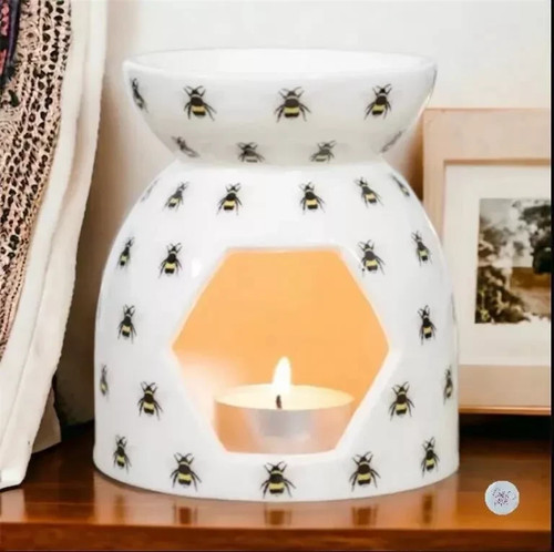 Bee pattern wax melt burner - wax,