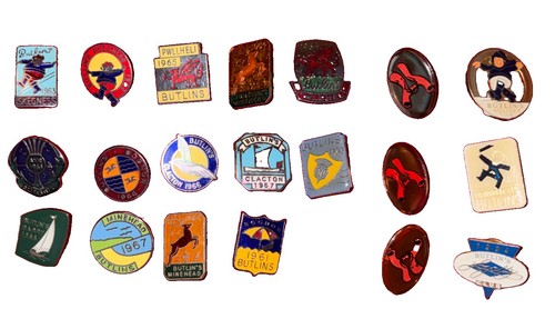 Butlins enamel badges - butlins,