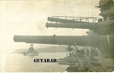 HMS Malaya showing her teeth RP