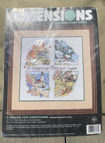 Stamped cross stitch kit - cross,