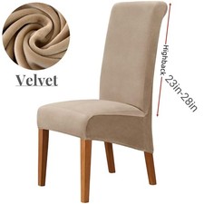 Plush Velvet Chair Cover High