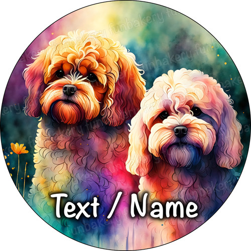 Poodle dog cake - poodle, topper