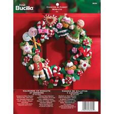 Bucilla 15" Felt Christmas Wreath Kit - Cookies & Candy