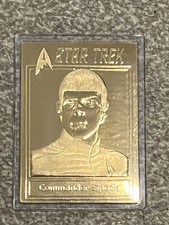 Danbury mint - Star Trek 22ct gold card - COMMANDER SPOCK - (star trek 2009)