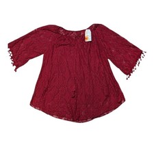 Red Lace Top Size XL 20-22