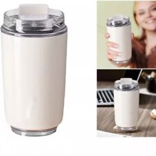 240ml Coffee Mug Stainless Steel Travel Water Bottle White Insulated Cup