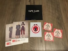 Ossie Clark brochure and Celia Birtwell postcard and items from Uniqlo