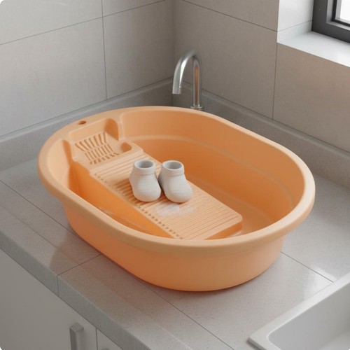 Laundry basin with washboard - laundry,