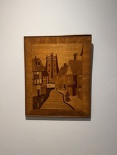 Marquetry Wood Panel Picture
