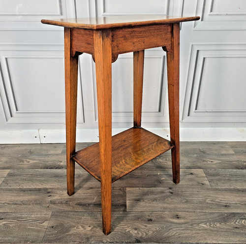 Antique oak lamp - table, arts