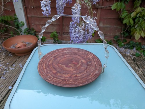 Vintage wooden cake - stand, with
