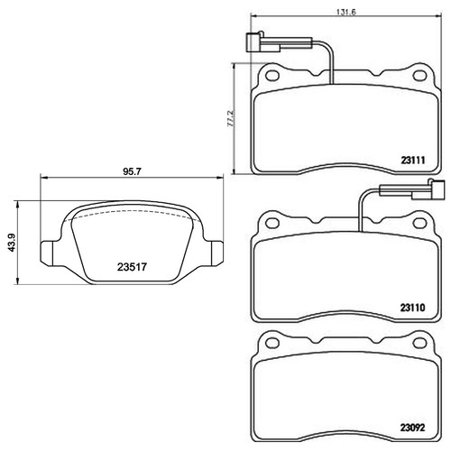 Mintex front rear pads fits - &,