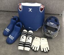Taekwondo sparring kit inc helmet and body protector for small adult/older teen 